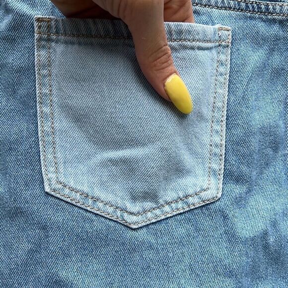 Wonder Nation Girls Raw Hem Distressed Patchwork Denim Skirt Size XL NWT - Picture 5 of 8